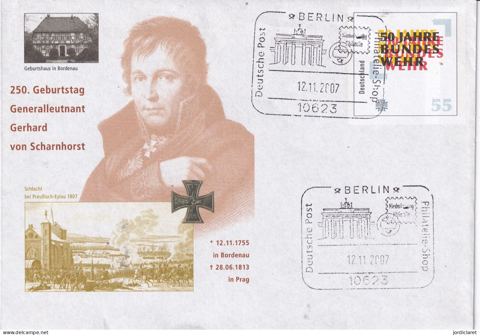 POSTKARTE   2007  BERLIN - Sobres Privados - Usados