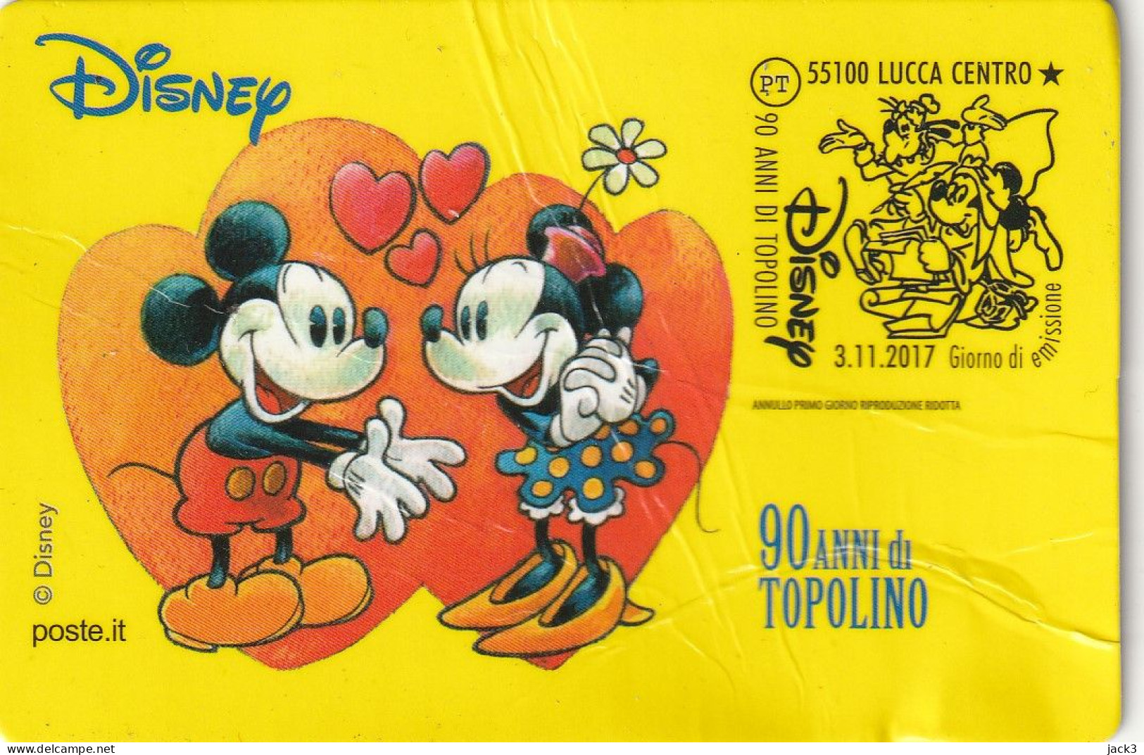 FRANCOBOLLO - SERIE TEMATICA - 90 ANNI DI TOPOLINO - 2021-...: Marcophilia