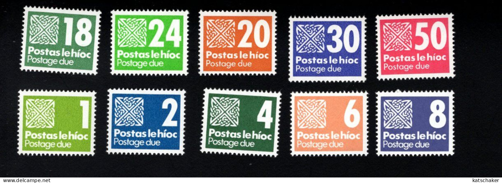 1979568697 1980  SCOTT J28 - J36 (XX) POSTFRIS MINT NEVER HINGED - CELTIC KNOT - Portomarken