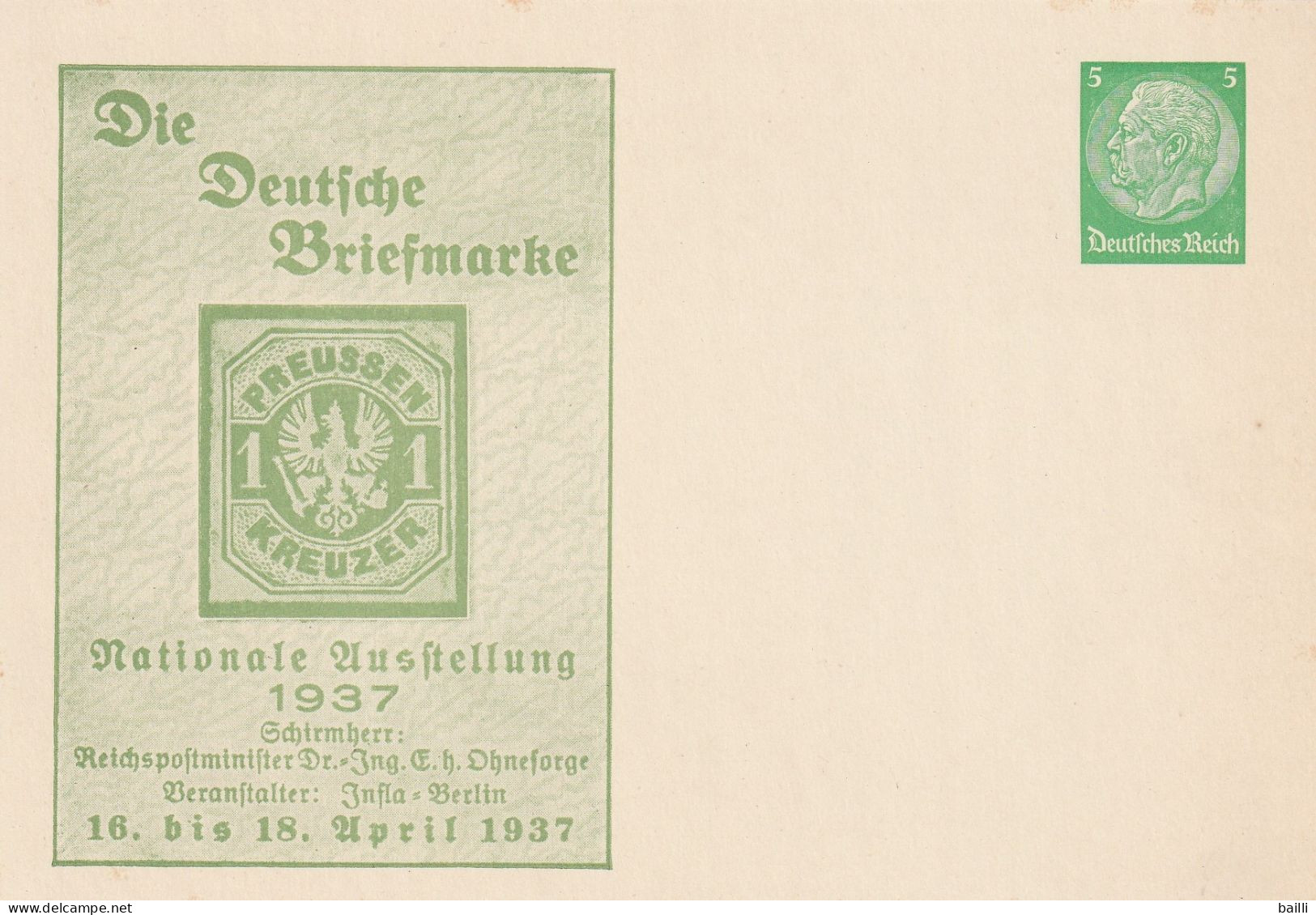 Allemagne Entier Postal Illustré 1937 - Entiers Postaux Privés