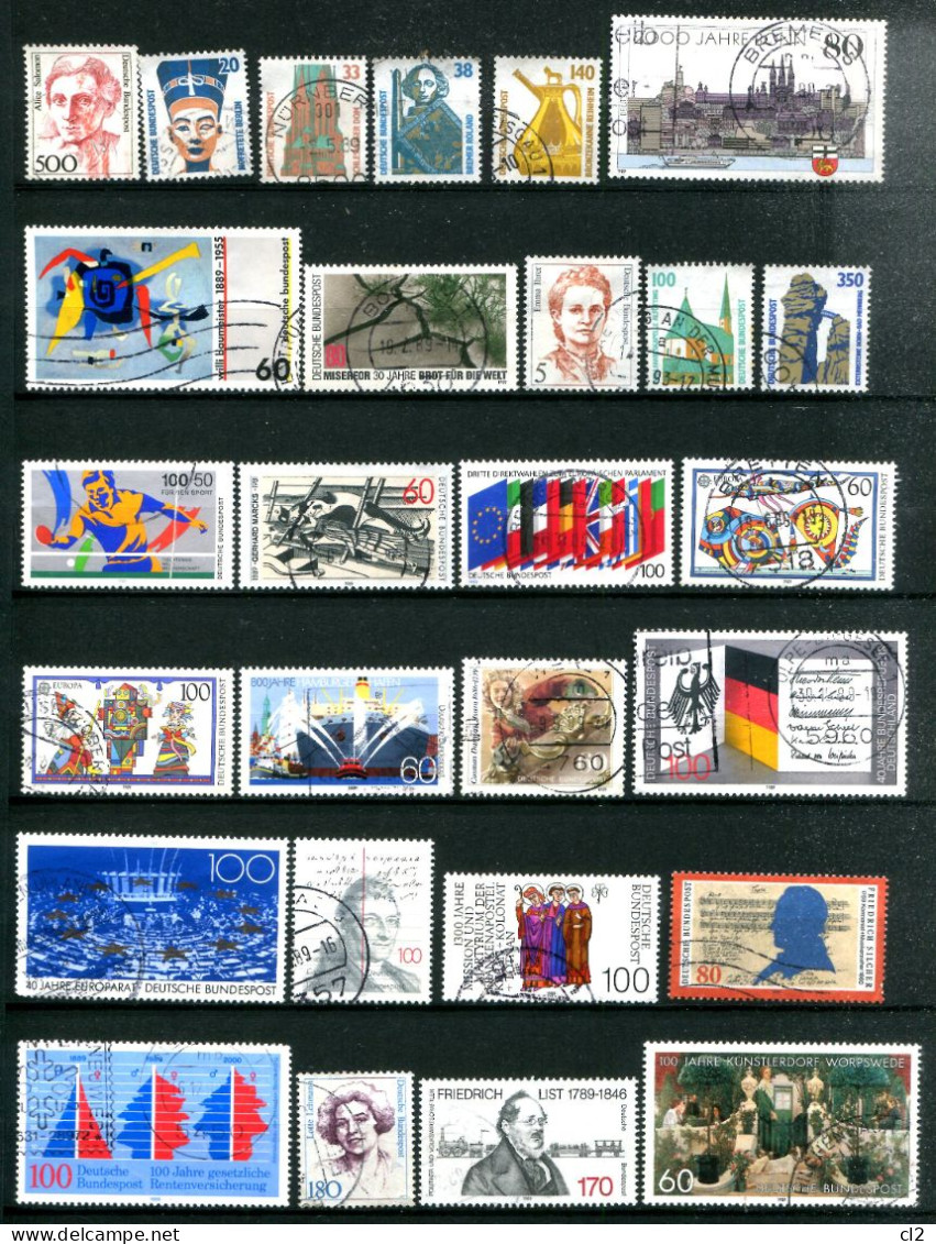 REPUBLIQUE FEDERALE ALLEMANDE - Lot De 35 Timbres De L'année 1989 - Annual Collections