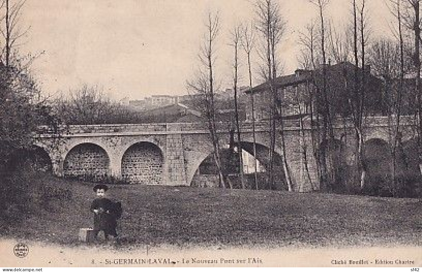 SAINT GERMAIN LAVAL             LE NOUVEAU PONT SUR L AIX - Saint Germain Laval