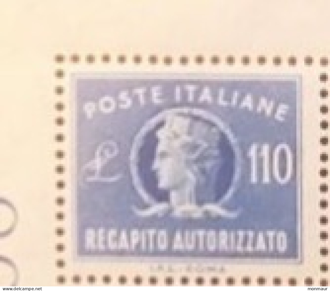 ITALIA 1965  RECAPITO AUTORIZZATO LIRE 110 - 1961-70: Mint/hinged