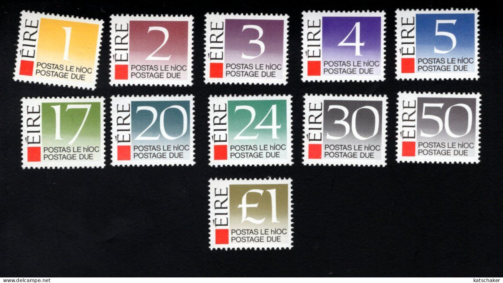 1979569612 1988  SCOTT J37 J47 (XX) POSTFRIS MINT NEVER HINGED - - Strafport