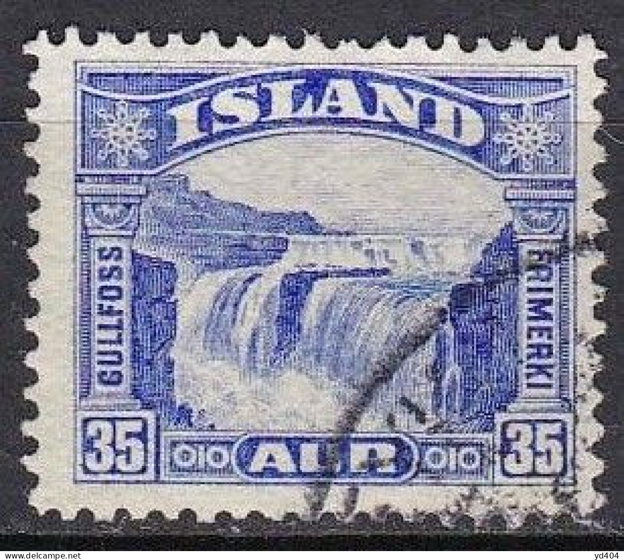 IS022B – ISLANDE – ICELAND – 1931/32 – GULLFOSS – SG # 197 USED 17 € - Usati