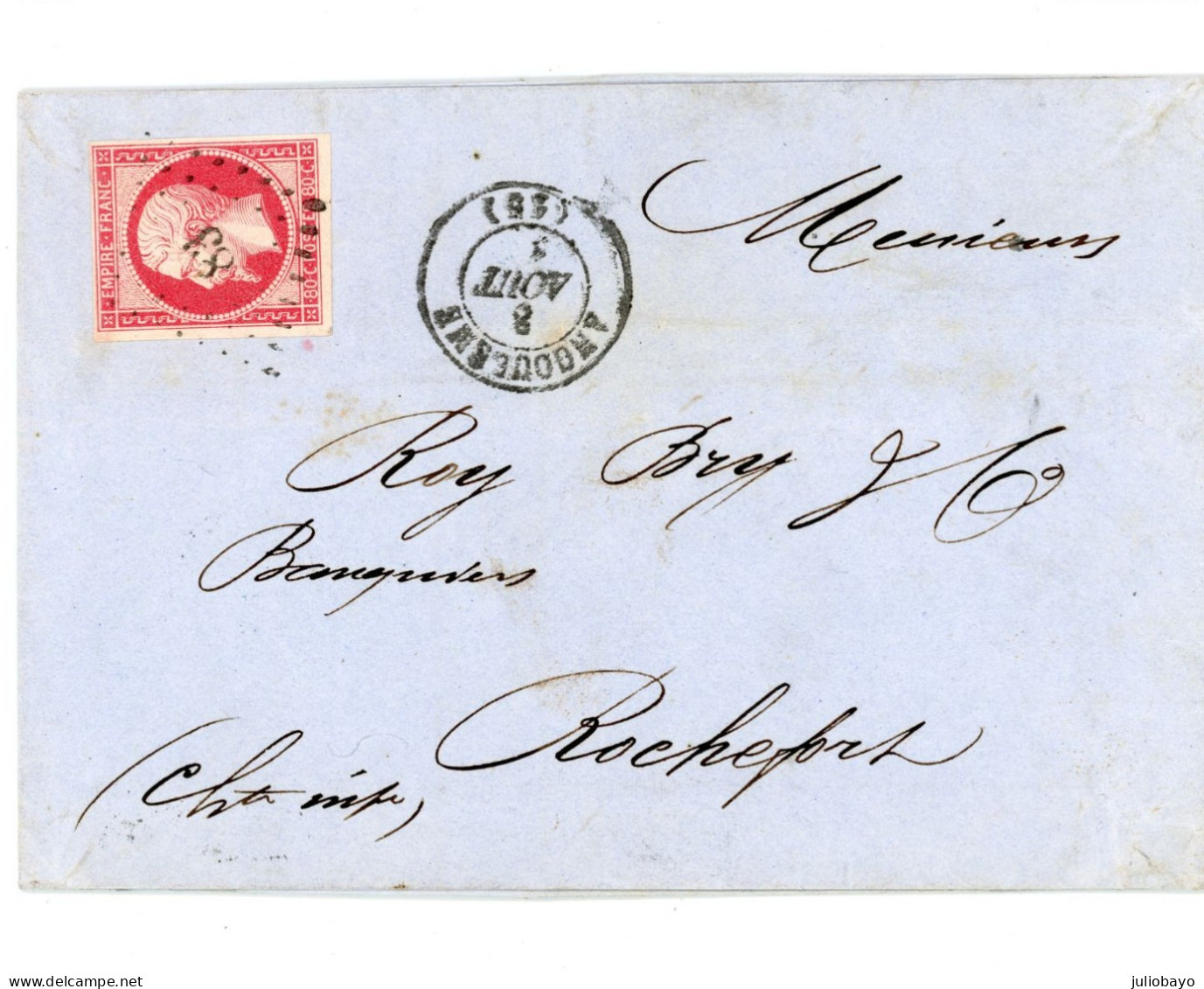 8 Aout 1861 LAC N°17B PC 83 Angouleme Vers Rochefort - 1849-1876: Classic Period