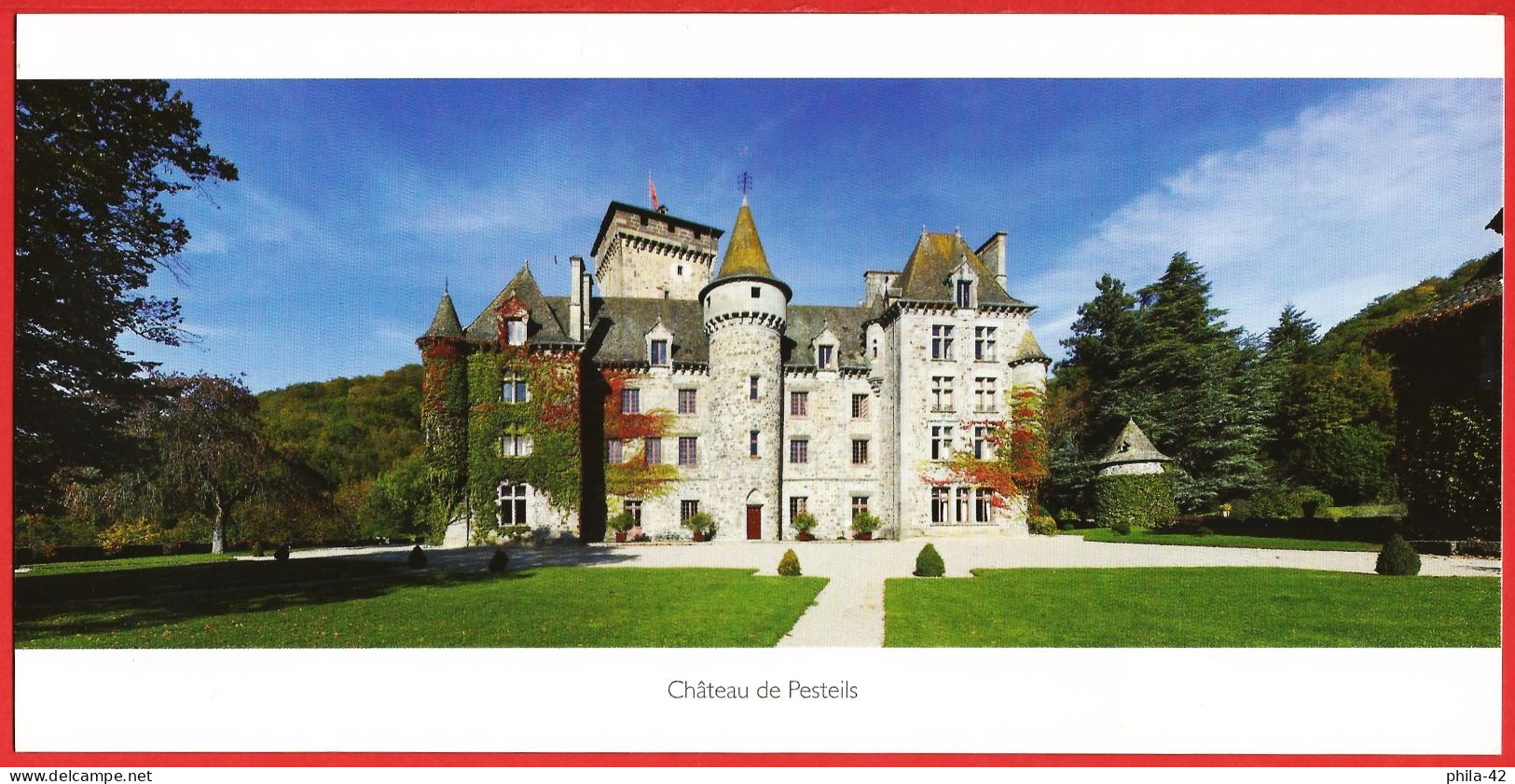 Cantal ( 15 )  Polminhac : Château De Pesteils - Carte écrite TBE - Châteaux