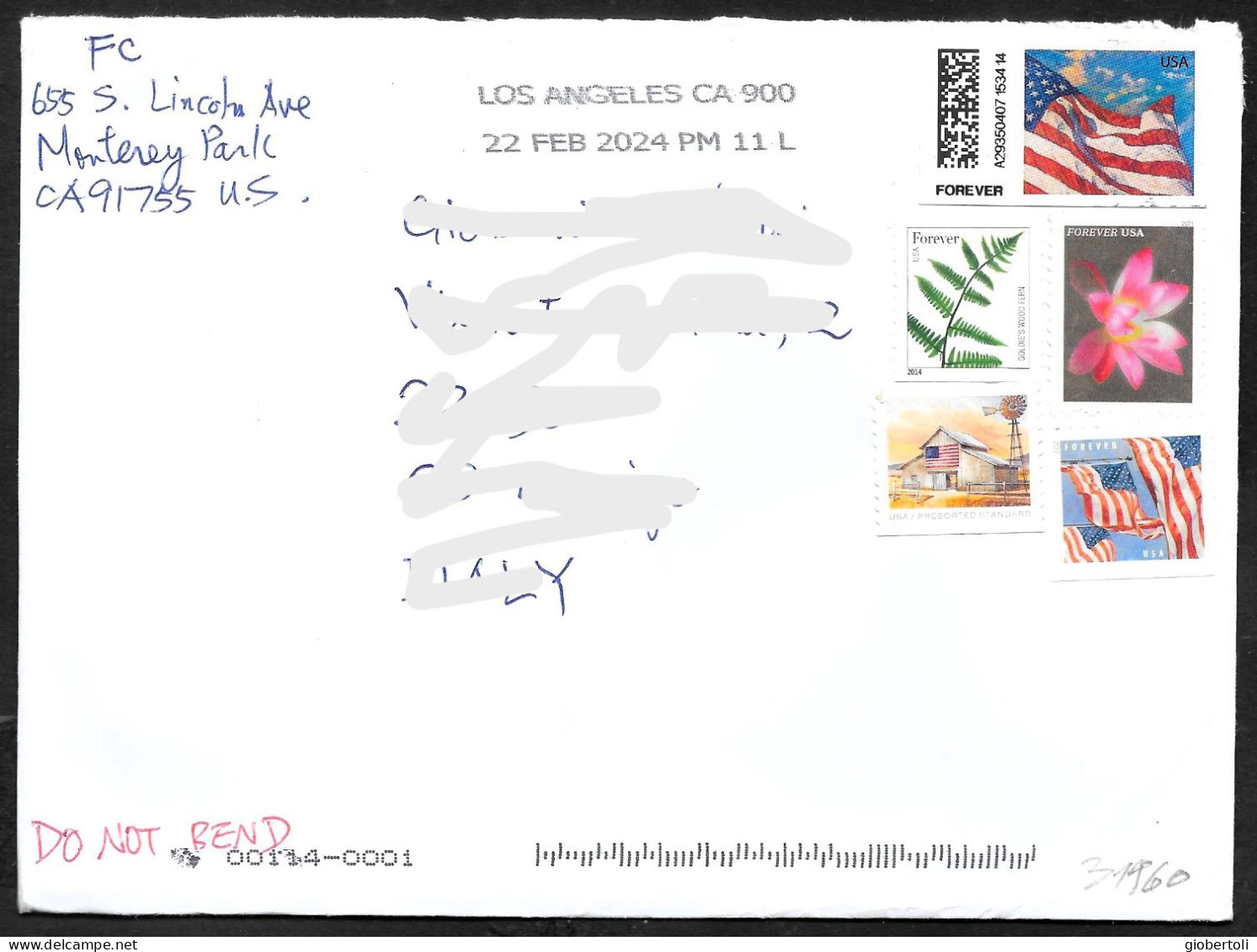 Stati Uniti/United States/États Unis: Lettera, Letter, Lettre - Covers & Documents