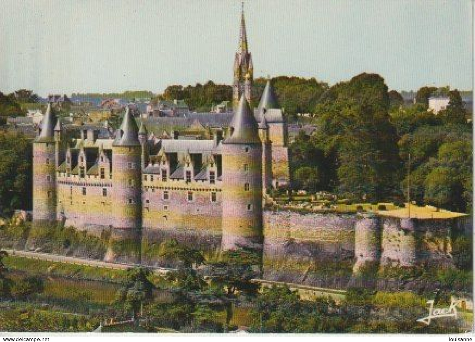 JOSSELIN  ( 56 )   VUE  GÉNÉRALE  DU  CHÂTEAU   - C P M  ( 24 / 3 / 26  ) - Châteaux