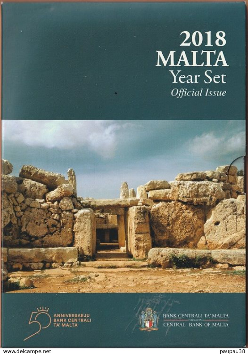 COFFRET MALTE 2018 - 8 MONNAIES + 2€ COMMEMORATIVE - Malta