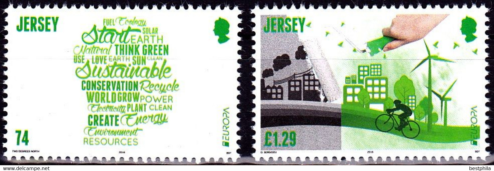 Europa Cept - 2016 - Jersey - (Think Green) ** MNH - 2016