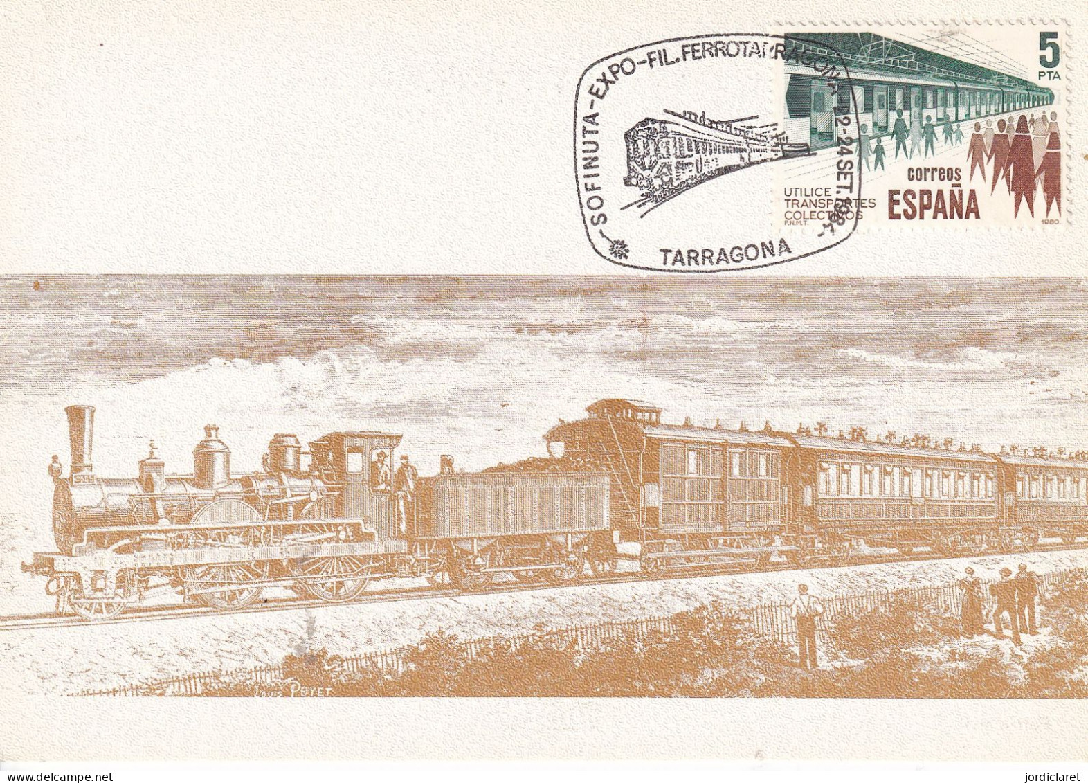 POSTMARKET 1984  ESPAÑA TARRAGONA - Trains