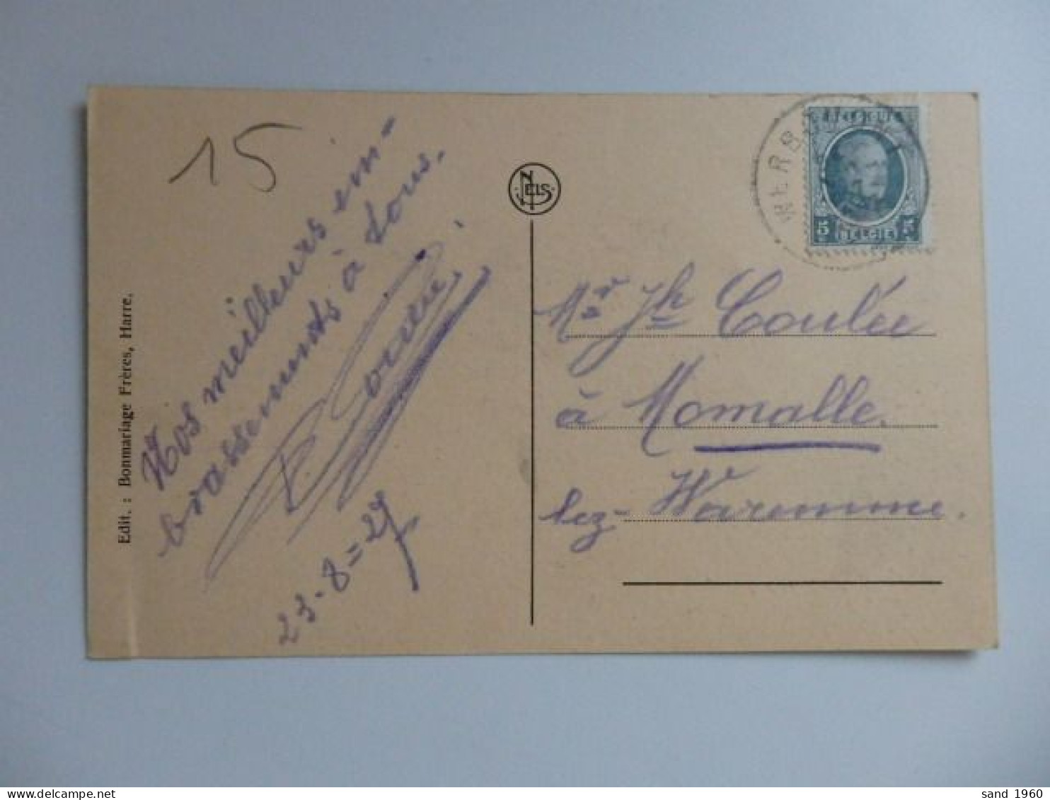 Harre - Werbomont - Maison Alexis Gaspard - Draperies -Toliles - Confections NELS - Circulé: 1927 - 2 Scans - Manhay