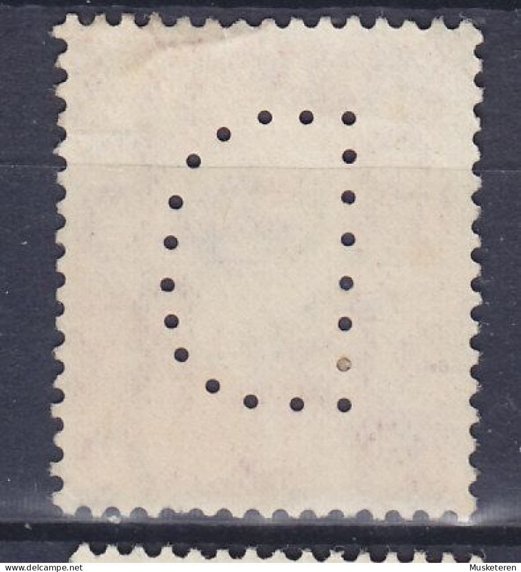 Great Britain Perfin Perforé Lochung  Big 'D' 1937 Mi. 199 X, GV. GLASGOW (Scotland) Cancel 1938 (2 Scans) - Perforés