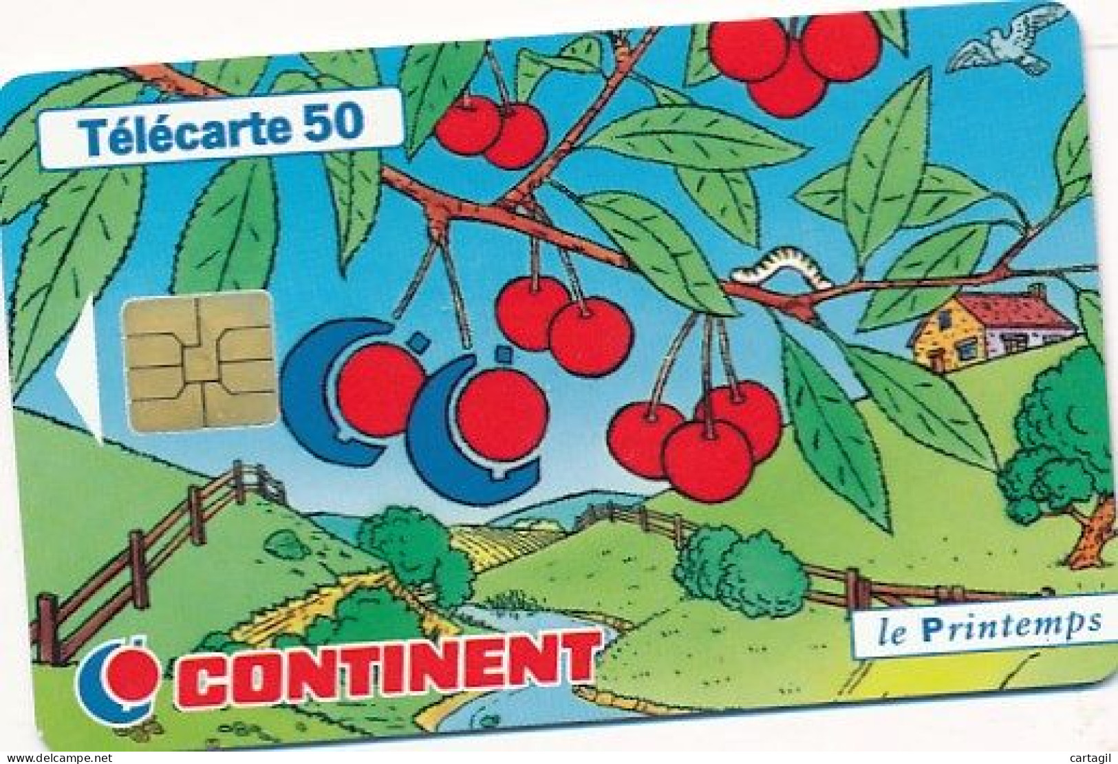 Télécarte France (03/98) Continent -Le Printemps  (visuel, Puce,  état, Unités, Etc Voir Scan) + Port - Non Classés