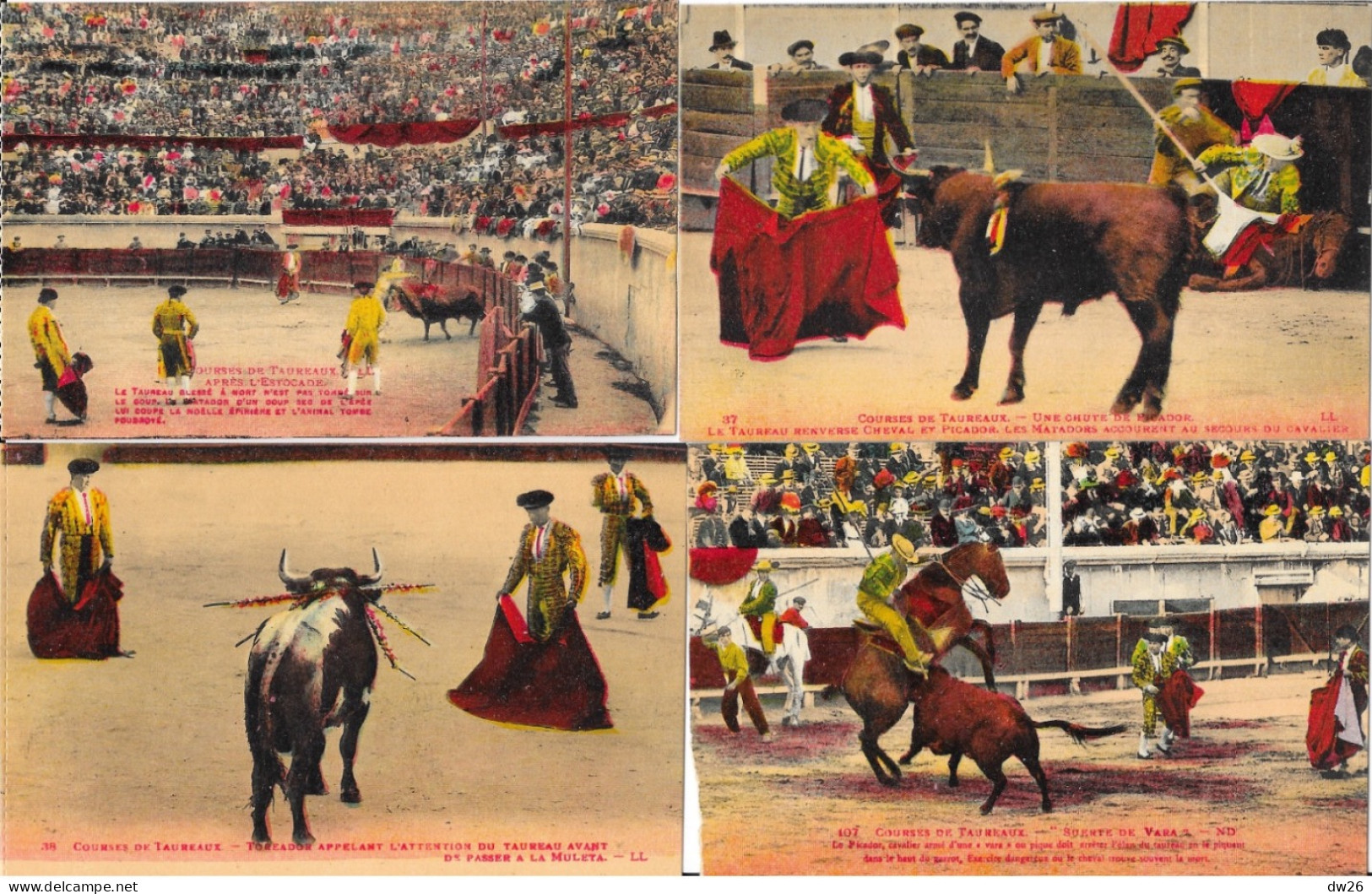 Lot N° 183 De 26 Cartes De Tauromachie - Corridas Et Courses De Taureaux - Toréadors Et Arènes - 5 - 99 Postkaarten