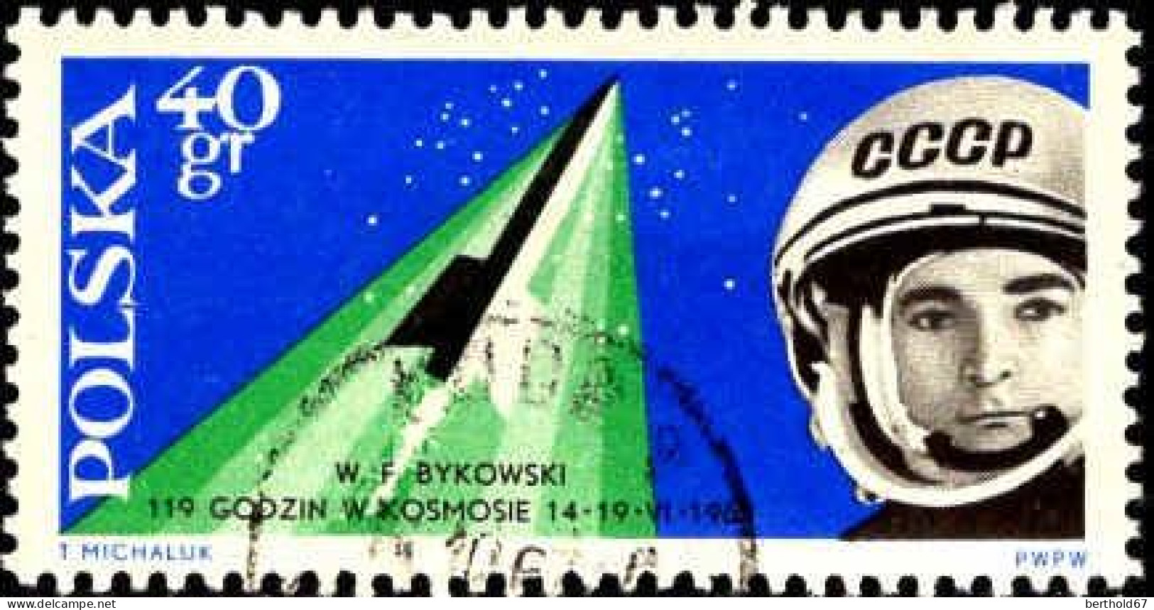 Pologne Poste Obl Yv:1281 Mi:1415 Bikovski & Vostok V (Beau Cachet Rond) - Europa