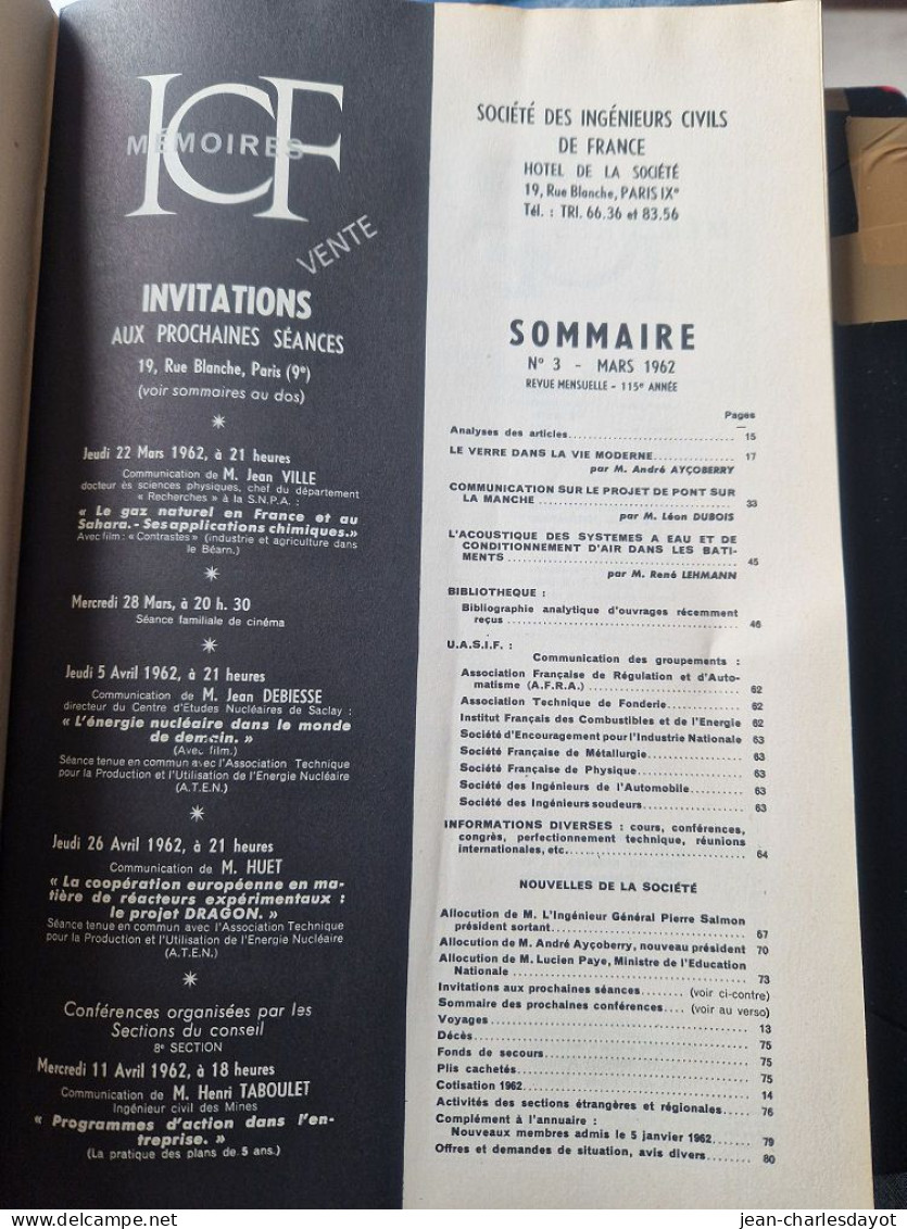 Magazine Mémoires ICF - Num 3 - Mars 1962 - Wetenschap