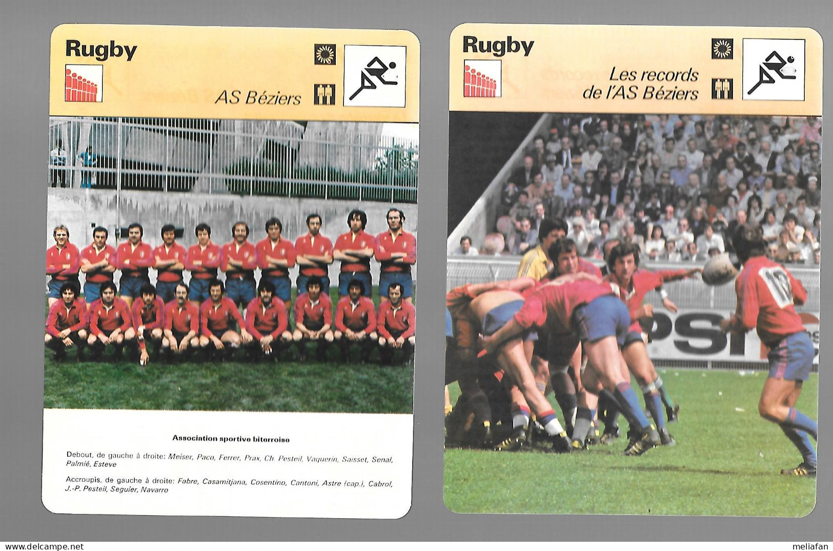 GF332 - FICHES EDITIONS RENCONTRE - RUGBY - AS BEZIERS - Rugby