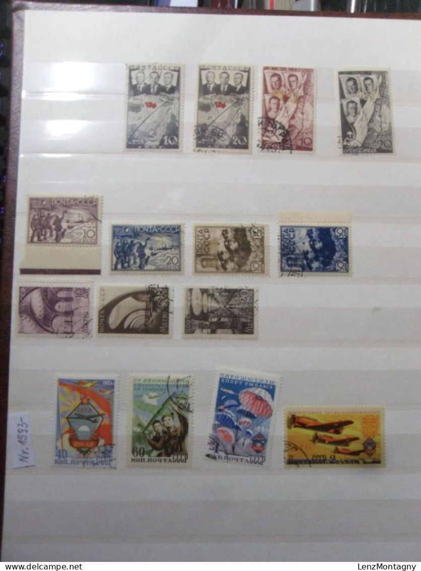 Collection de timbres Russie - URSS dans 2 classeurs neuf **, oblitéré, selon Scans