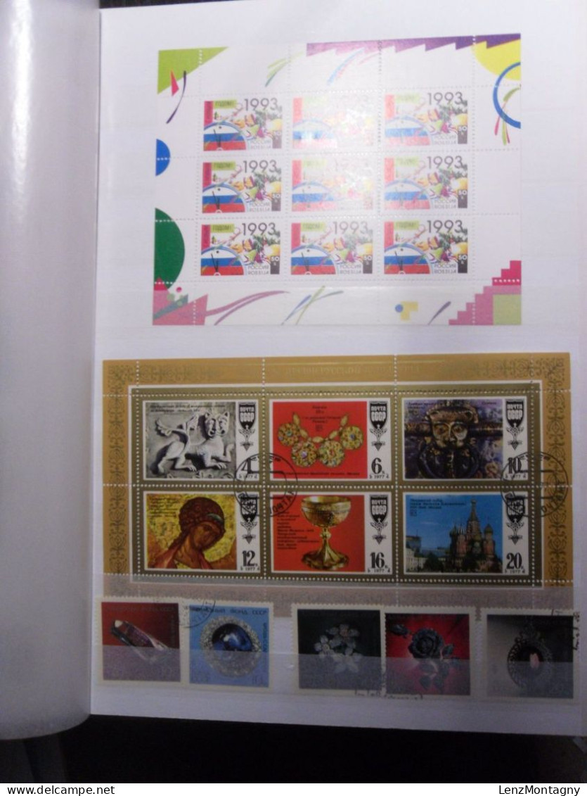 Collection de timbres Russie - URSS dans 2 classeurs neuf **, oblitéré, selon Scans