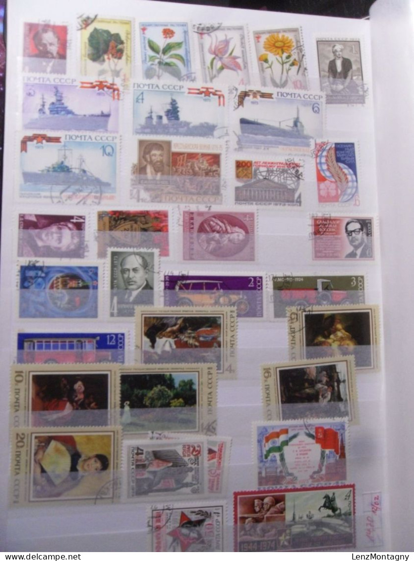 Collection de timbres Russie - URSS dans 2 classeurs neuf **, oblitéré, selon Scans