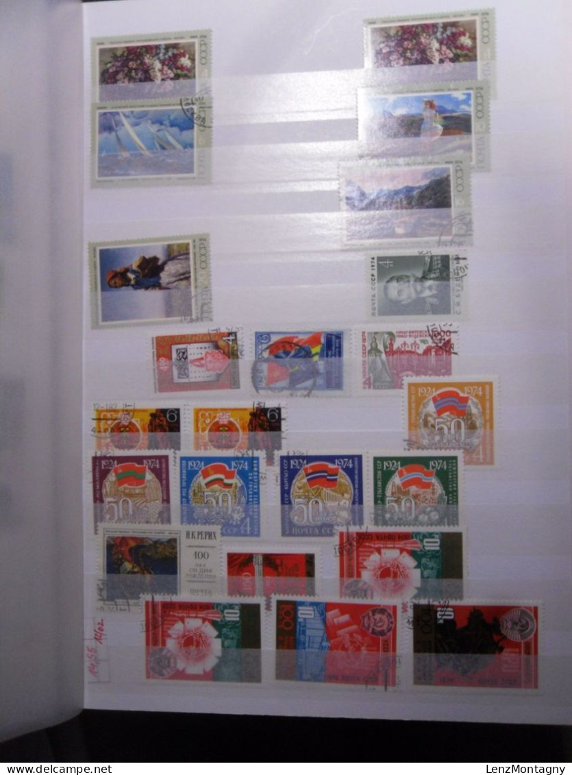 Collection de timbres Russie - URSS dans 2 classeurs neuf **, oblitéré, selon Scans