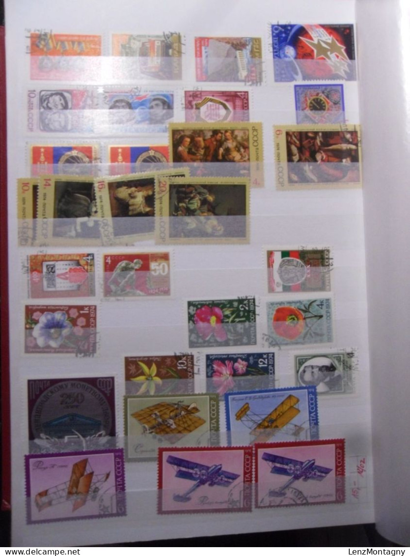 Collection de timbres Russie - URSS dans 2 classeurs neuf **, oblitéré, selon Scans