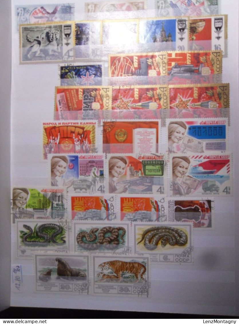 Collection de timbres Russie - URSS dans 2 classeurs neuf **, oblitéré, selon Scans