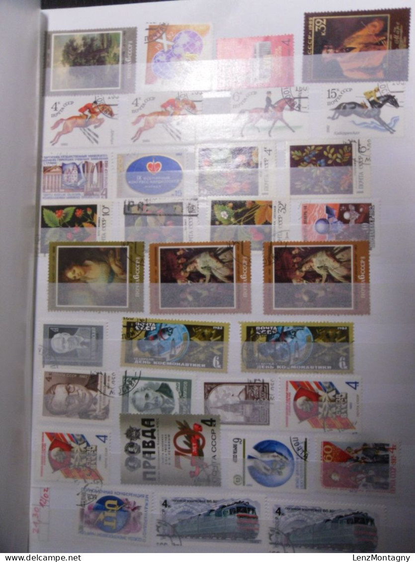 Collection de timbres Russie - URSS dans 2 classeurs neuf **, oblitéré, selon Scans