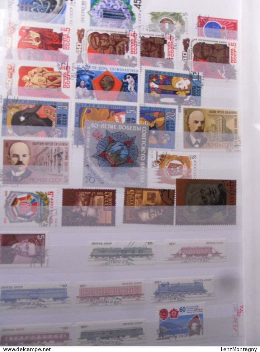 Collection de timbres Russie - URSS dans 2 classeurs neuf **, oblitéré, selon Scans