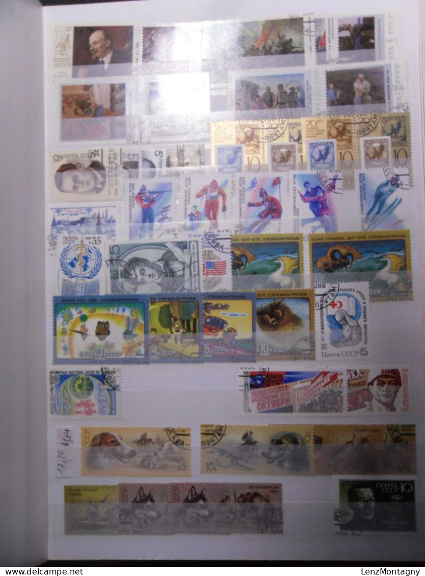 Collection de timbres Russie - URSS dans 2 classeurs neuf **, oblitéré, selon Scans