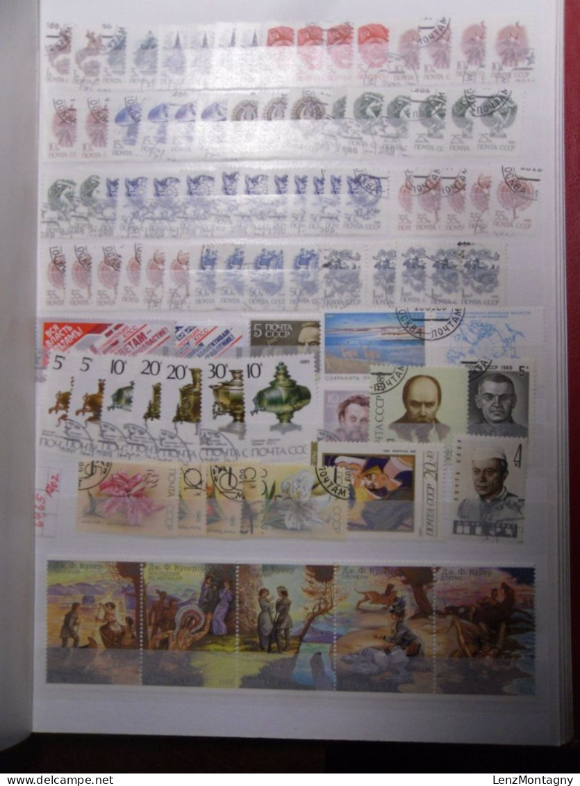 Collection de timbres Russie - URSS dans 2 classeurs neuf **, oblitéré, selon Scans