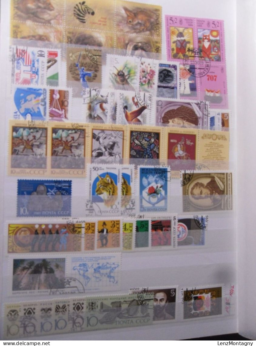 Collection de timbres Russie - URSS dans 2 classeurs neuf **, oblitéré, selon Scans