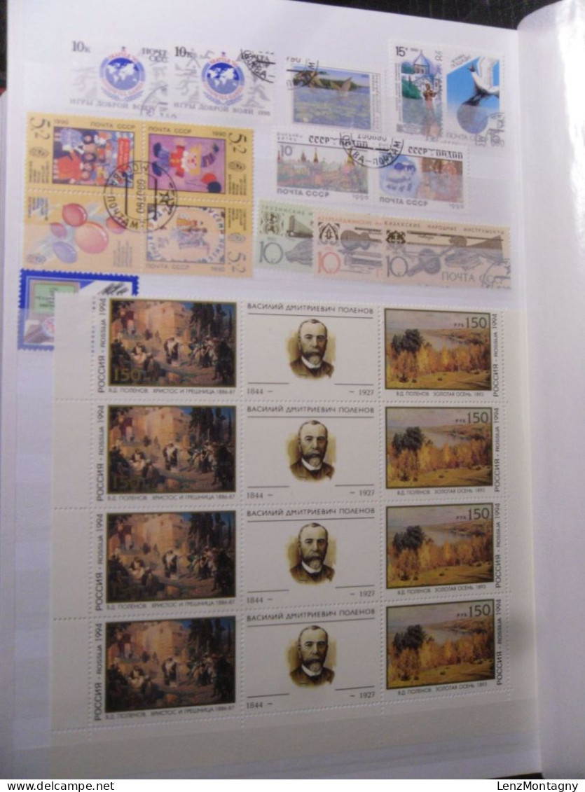 Collection de timbres Russie - URSS dans 2 classeurs neuf **, oblitéré, selon Scans