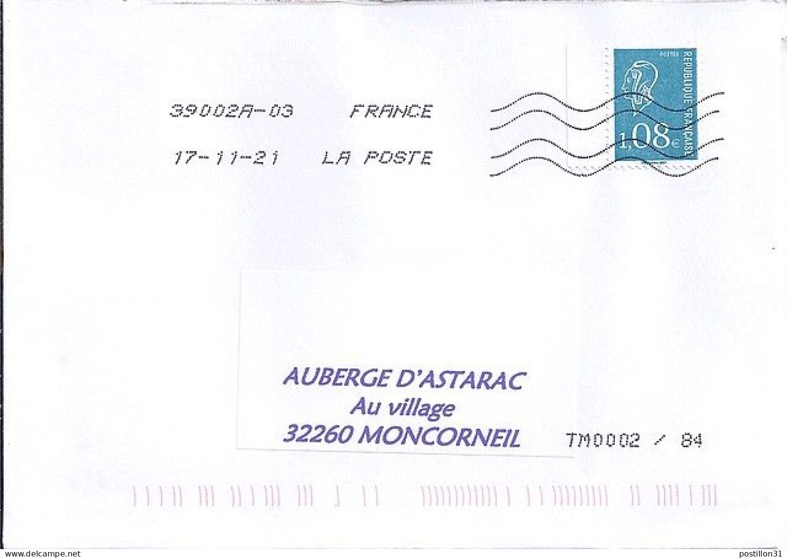 TP N° 5535 SUR LETTRE DU 17.11.21 - Brieven En Documenten