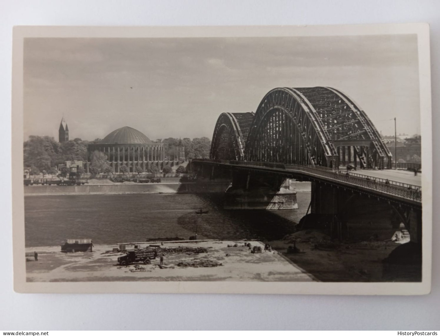 Düsseldorf, Rheinbrücke Mit Rheinhalle, Planetarium, LKW D. Firma Nowaczyk, 1930 - Duesseldorf