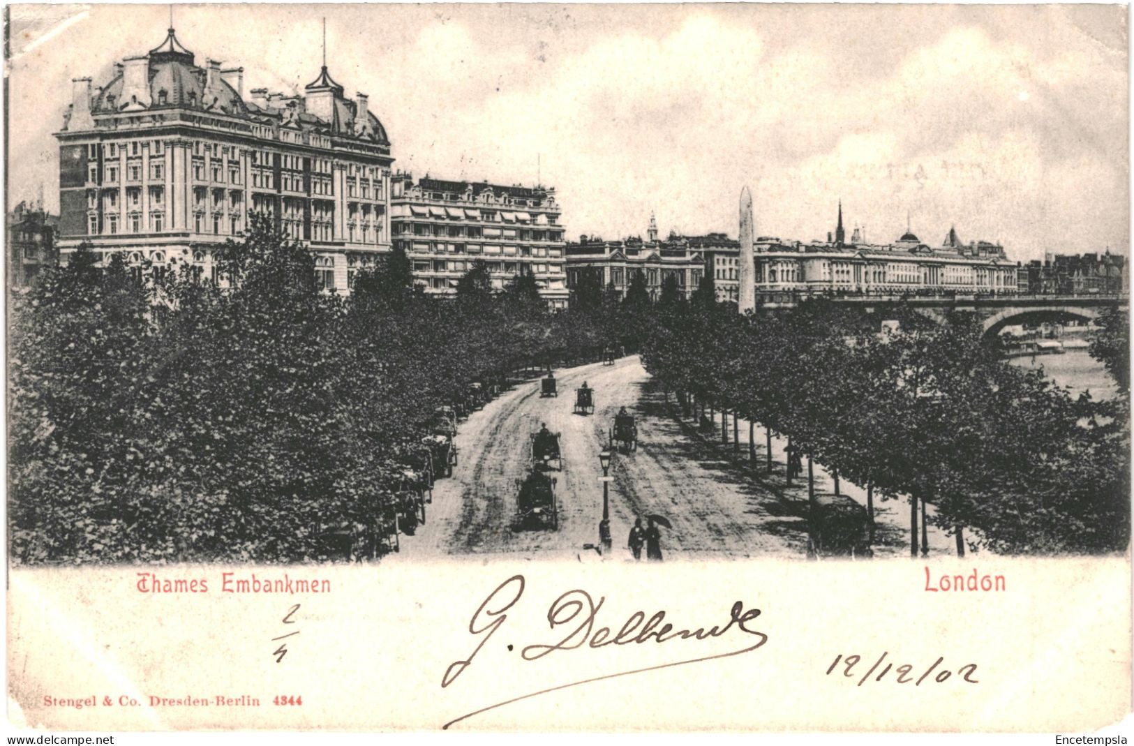 CPA Carte Postale Royaume Uni London  Thames Embankmen 1902 VM78149 - River Thames