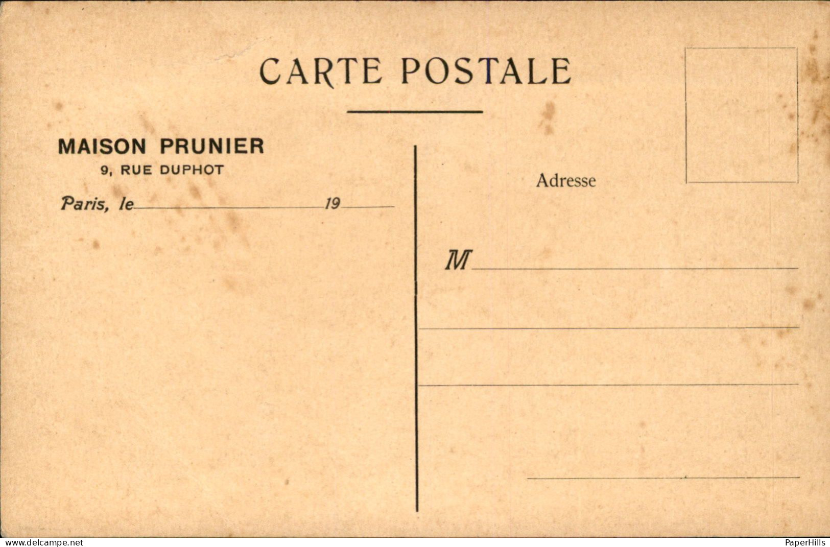 Reclame - Handel - Prunier - Altri & Non Classificati