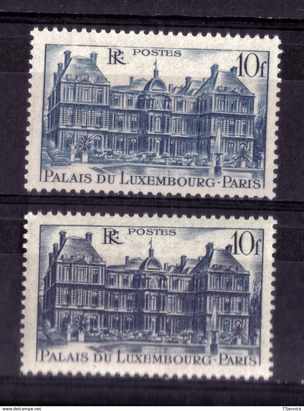 VARIETE DE COULEUR N ° 760/760c (bleu Clair/bleu Foncé) NEUF** - Unused Stamps