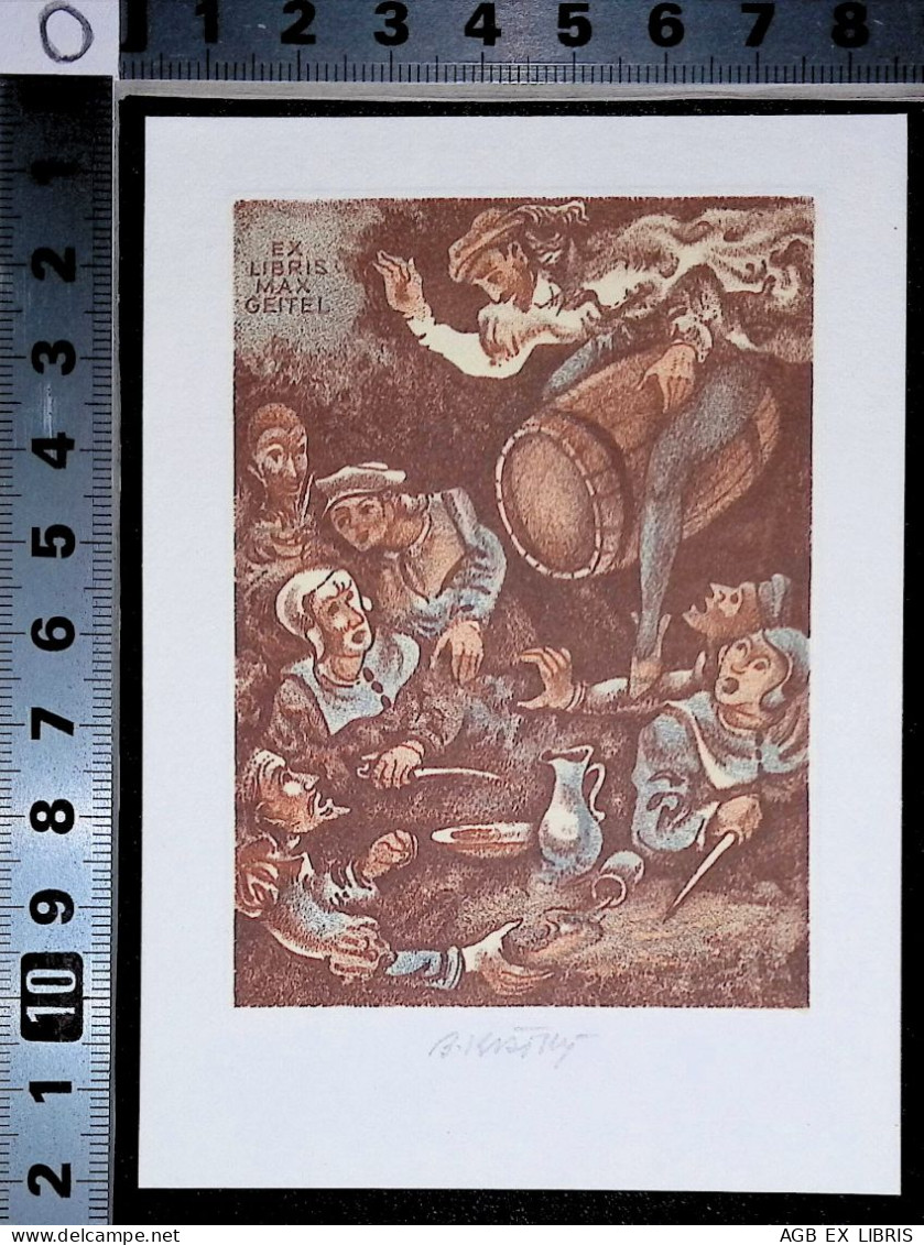 EX LIBRIS BOHUMIL KRATKY Per MAX GEITEL L27bis-F02 AUERBACHS KELLER LEIPZIG MOTIV 4 - Exlibris