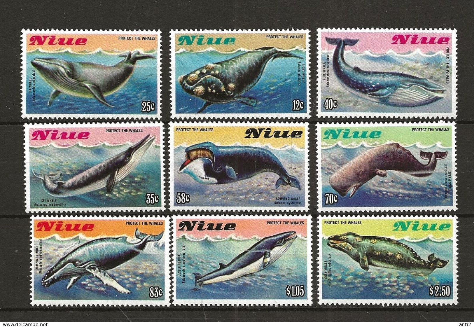 Niue 1983  Whales Mi   502-510 MNH(**) - Niue