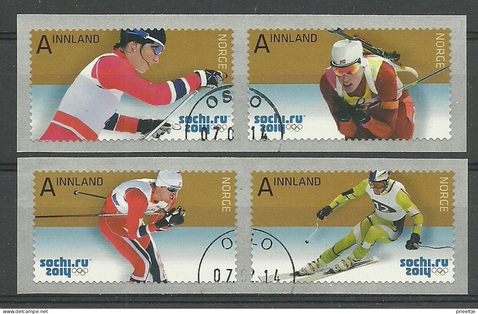 Norway 2014 Ol. Winter Games Socchi Y.T. 1790/1793 (0) - Usados