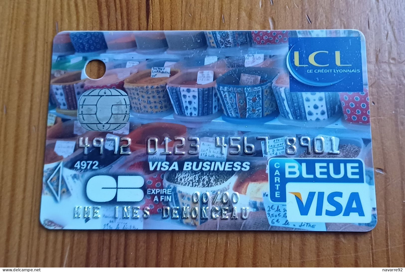 CARTE A PUCE BANCAIRE BANQUE LCL JOLI VISUEL TEST ESSAI !!! - Disposable Credit Card