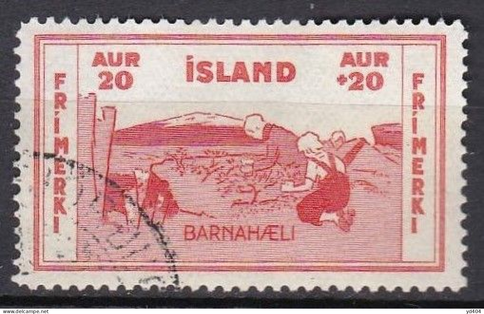 IS029B – ISLANDE – ICELAND – 1933 – MARITIME WORKS & RESCUE – SG # 202 USED 6,50 € - Used Stamps