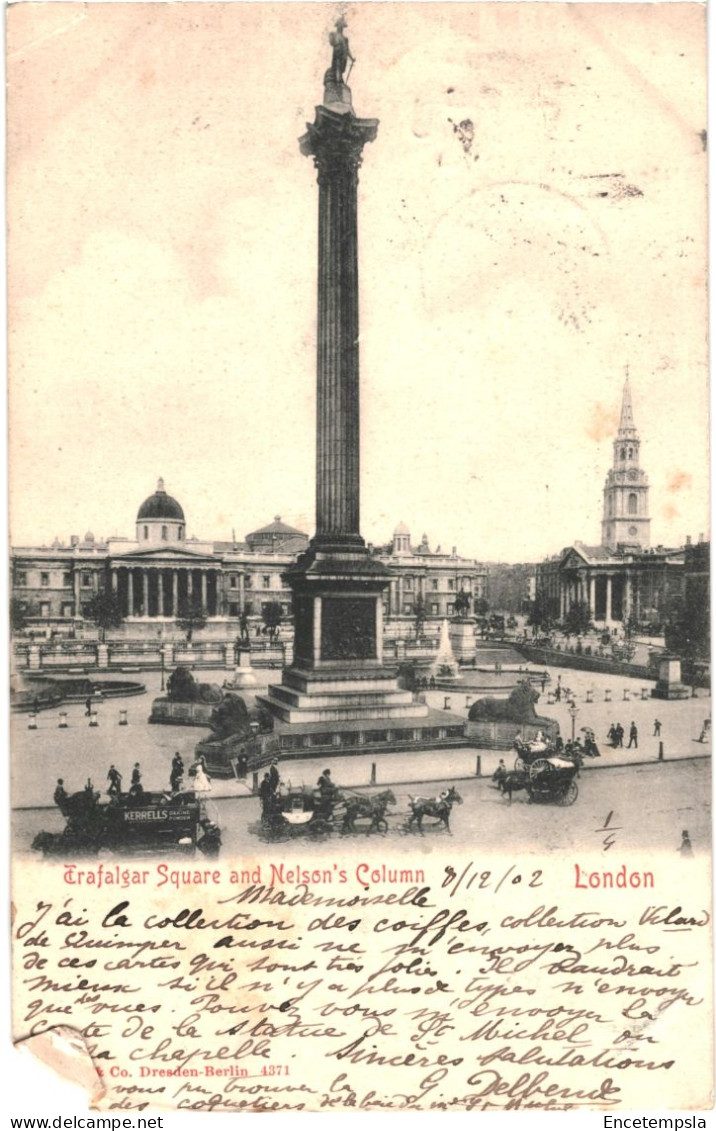 CPA Carte Postale Royaume Uni London Trafalgar Square And Nelson's Column 1902 VM78157 - Trafalgar Square