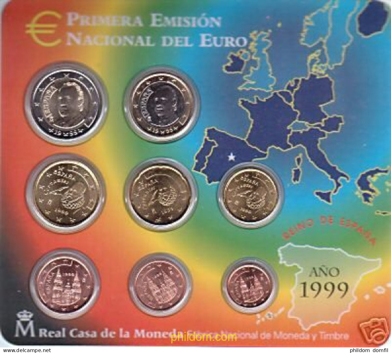 121 ESPAÑA 1999 CARTERA OFICIAL 1999 - 10 Céntimos