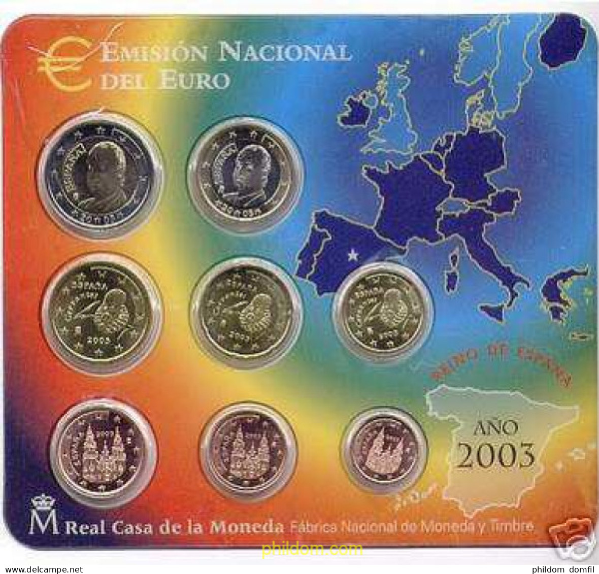 125 ESPAÑA 2003 CARTERA OFICIAL 2003 - 10 Céntimos