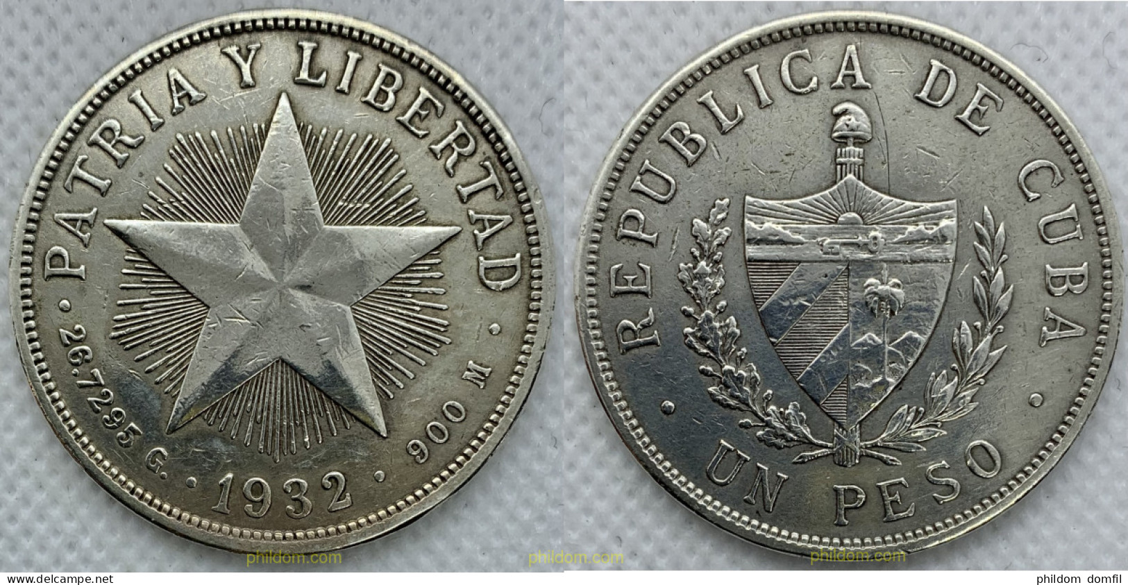 2318 CUBA 1932 1932 1 PESO ESTRELLA. PAZ Y LIBERTAD - Cuba