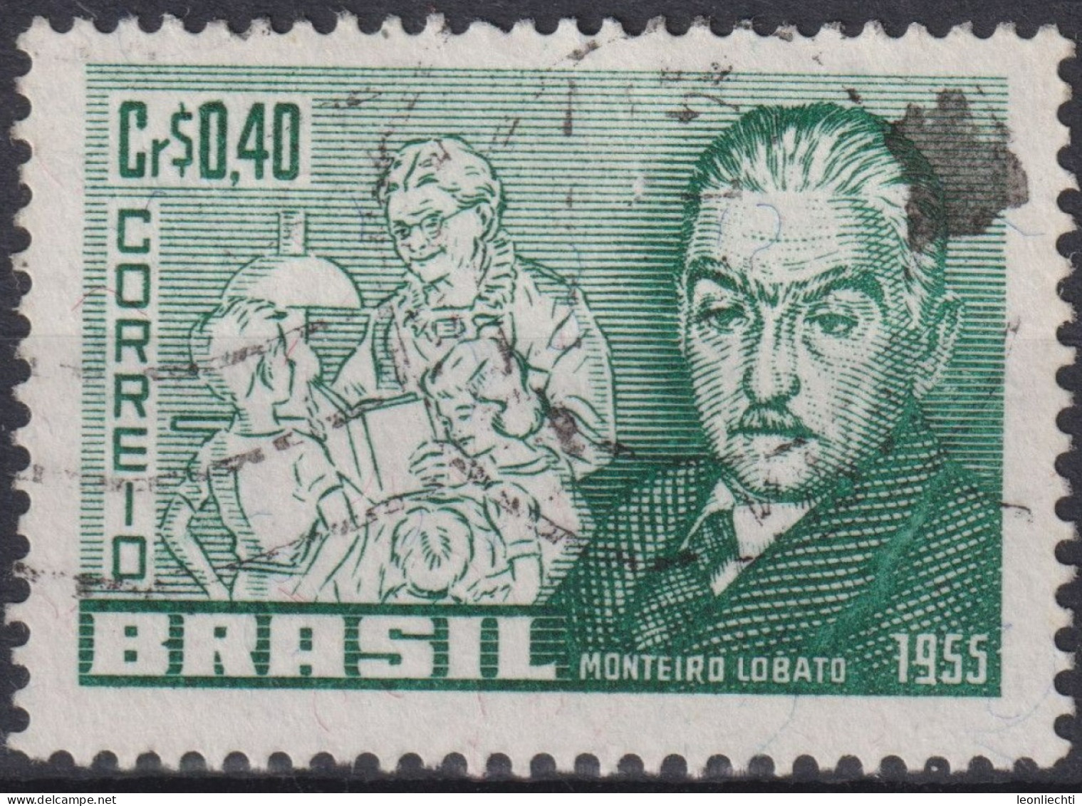 1955 Brasilien ° Mi:BR 885, Sn:BR 829, Yt:BR 612, José Bento Renato Monteiro Lobato (1882-1948) - Gebruikt